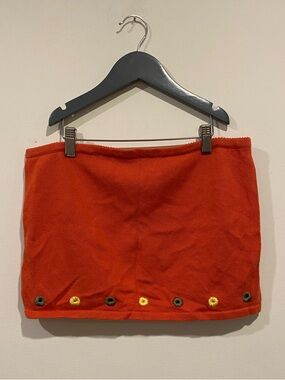 TOMMY HILFIGER Vintage Y2K Strapless Knitted Embroidered Flowers Tube Top